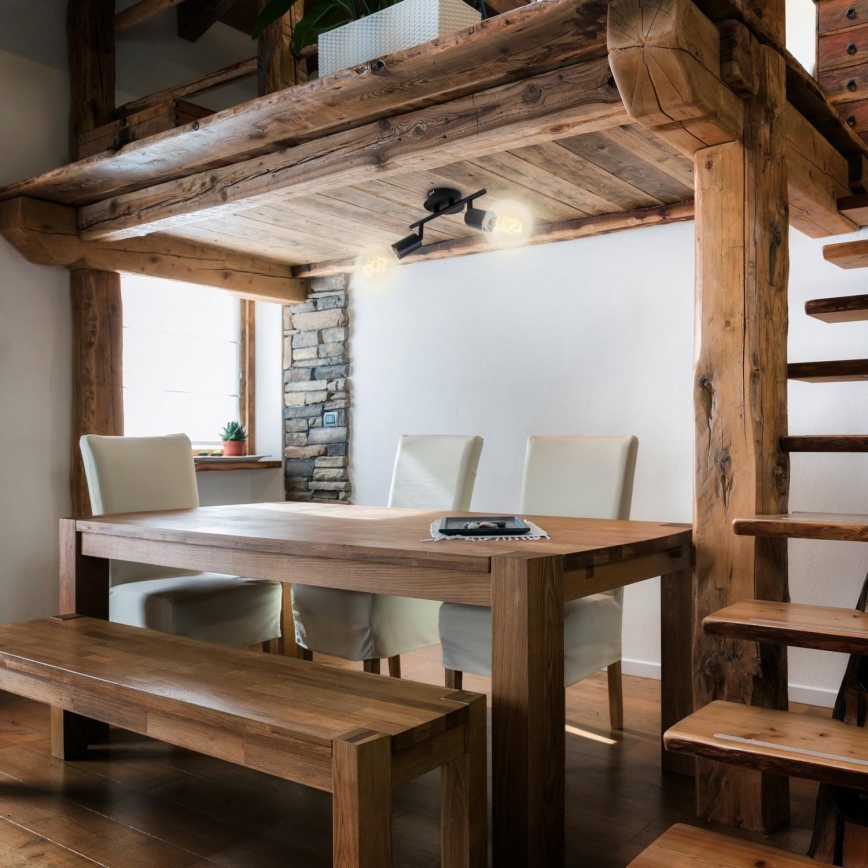 Briloner 10104890 - Bodové svítidlo 2xE27/60W/230V černá